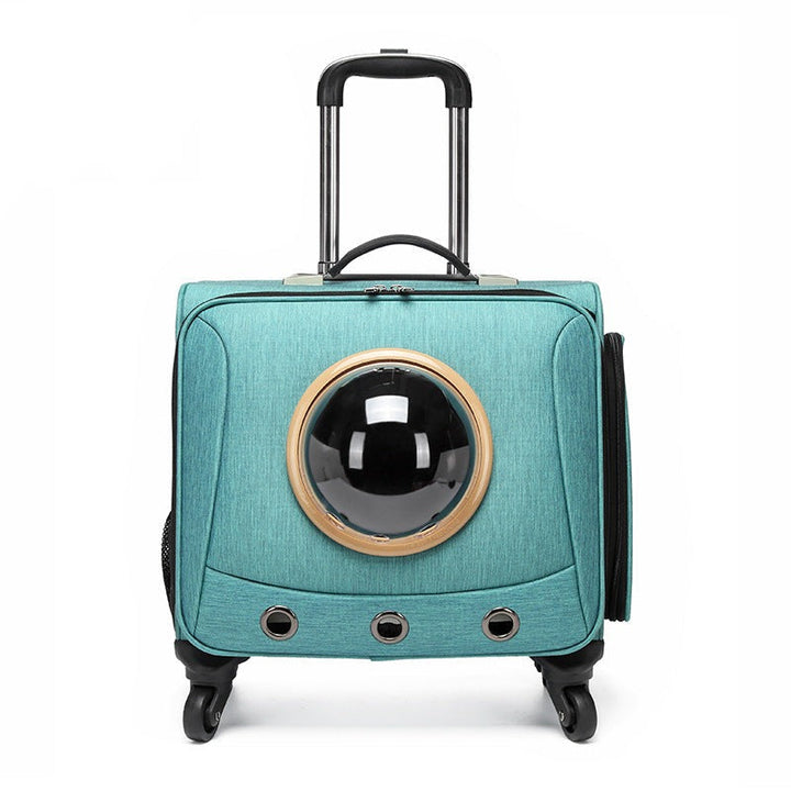 Small dog or cat travel capsule for car, pet carrier backpack with ventilation