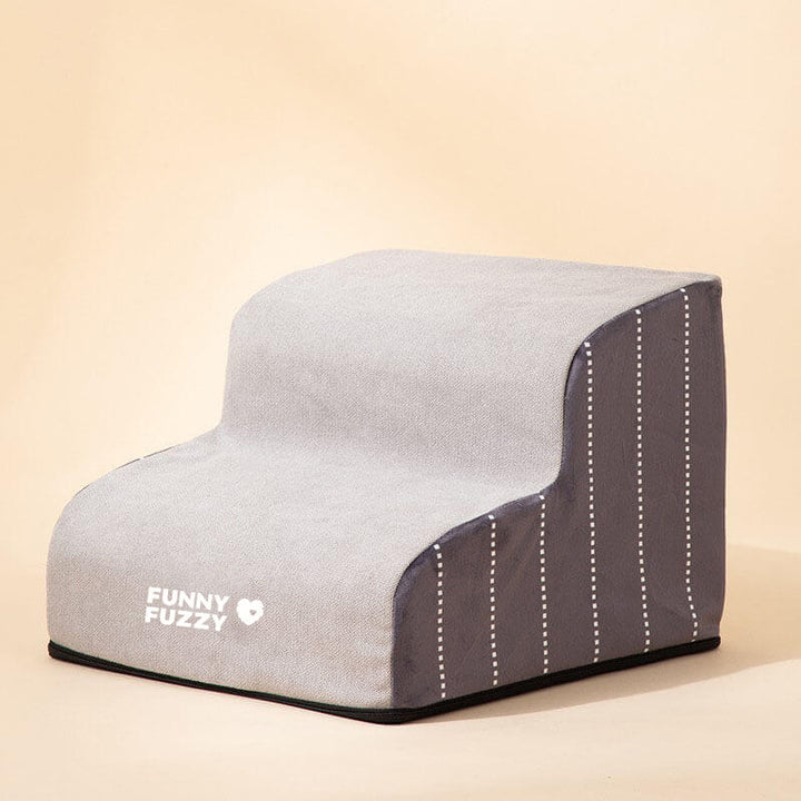 Comfortable pet access stairs for pets with limited mobility; cover is durable and removable.