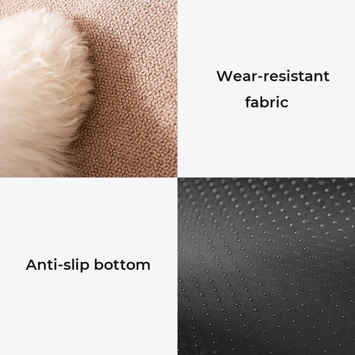 Grey pet climbing steps for dogs and cats, providing mobility aid with a durable, removable fabric cover.