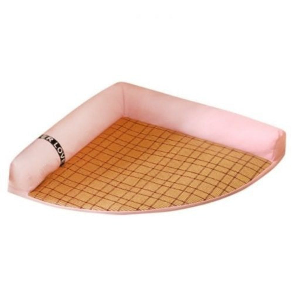 Overview of Pet Cooling Corner Bed, innovative corner design for dog and cat comfort, cooling mat