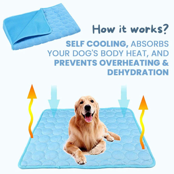 Close-up of the Pet Cooling Mat texture, showing durable, soft material. Ideal for dog and cat beds, summer pet supplies.