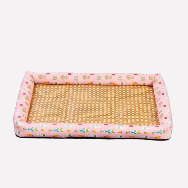 Breathable pet cooling mat with 'New4' design, providing summer comfort for dogs and cats