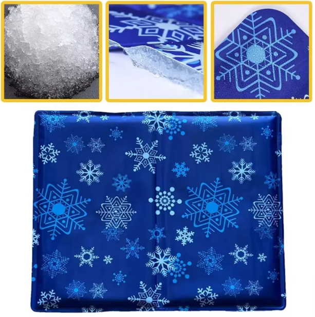 Light blue Pet Cooling Mat, an essential accessory for dog & cat summer comfort