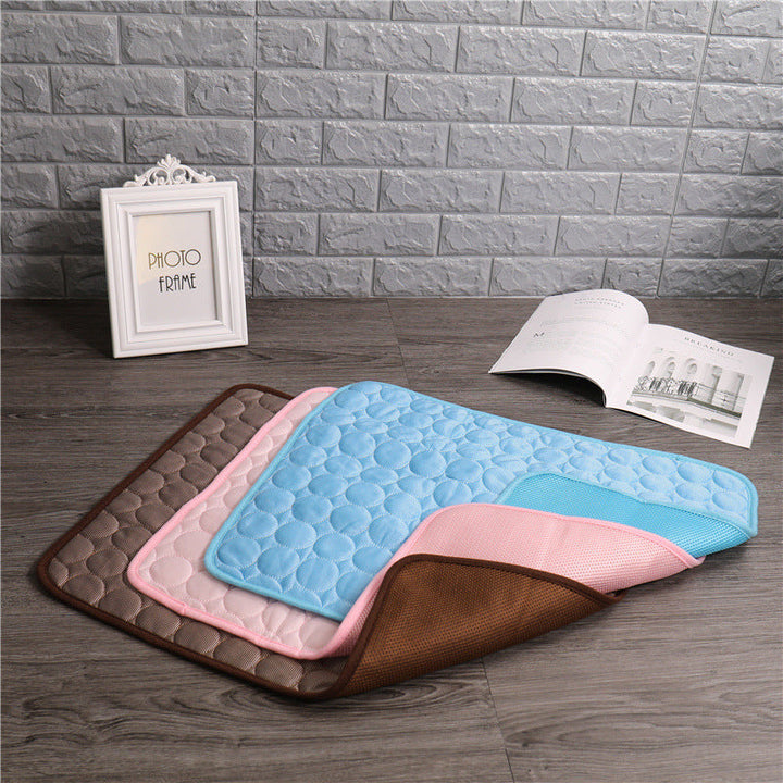 Pet Cooling Mat for dogs & cats, durable gel pad for summer relief, portable & easy clean.