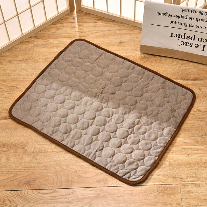 Gel cooling mat for pets, soft blue material provides ultimate summer relief for cats and dogs.