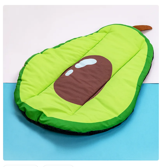 Summer petmat with colorful fruit & drink designs, comfortable for pets