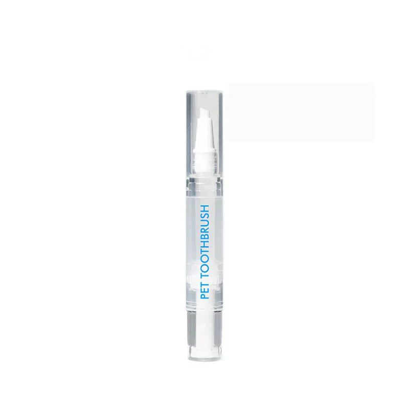Dual-ended pet dental cleaning pen, ideal for dog and cat oral hygiene and tartar removal