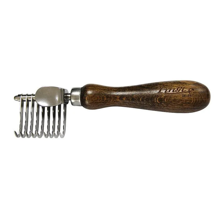Stainless steel pet comb for effective detangling, suitable for dog and cat fur grooming