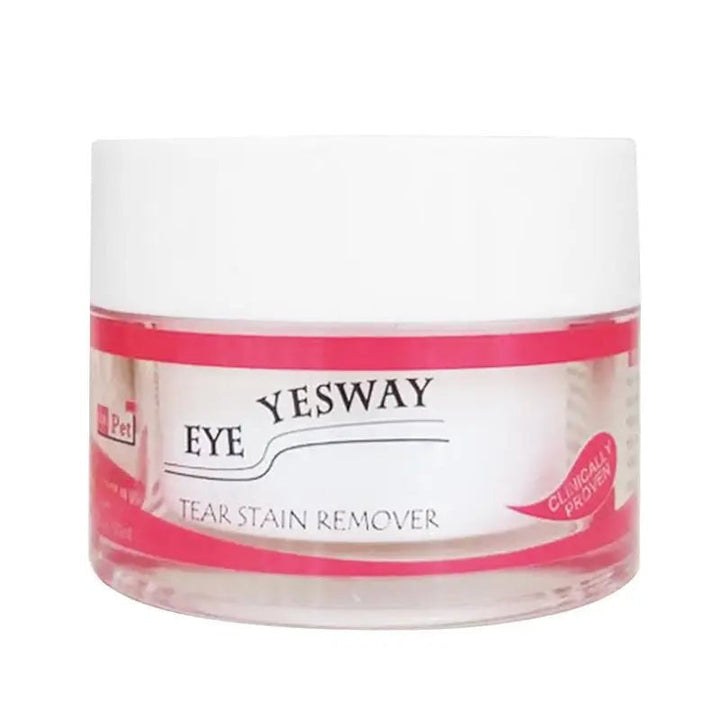 Pet eye tear stain remover powder for dogs & cats, natural formula, gentle cleansing