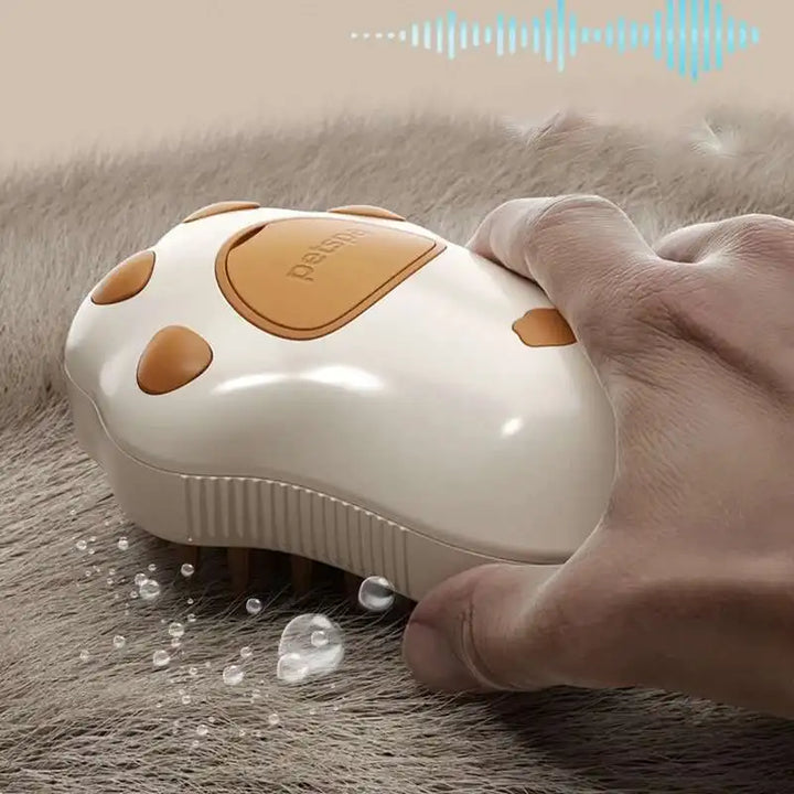 Ergonomic pet grooming tool with massage function for comfortable dog grooming & improved pet health.