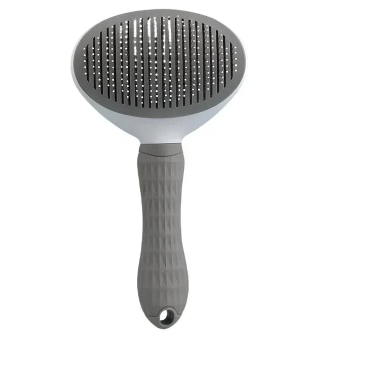 Pet brush with comfortable handle, designed for efficient fur care and shedding reduction