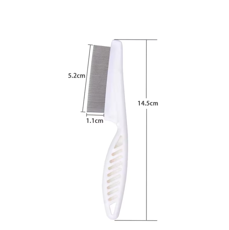 Pet care grooming tool: a flea and parasite removal comb designed for all pet sizes