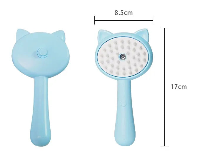 Close-up of pet grooming spray brush silicone bristles, ideal for pet care
