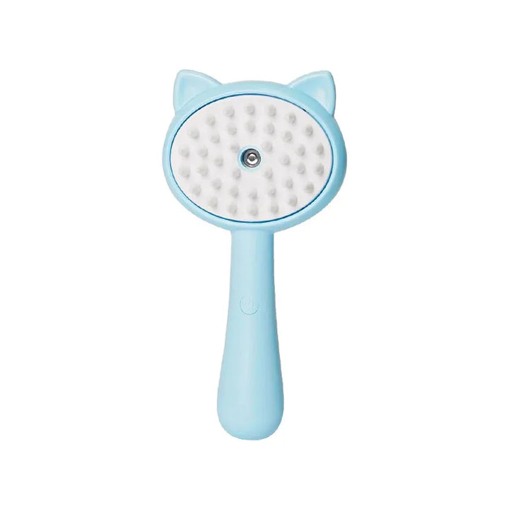 Pet grooming spray brush against a clean background, highlighting pet supplies