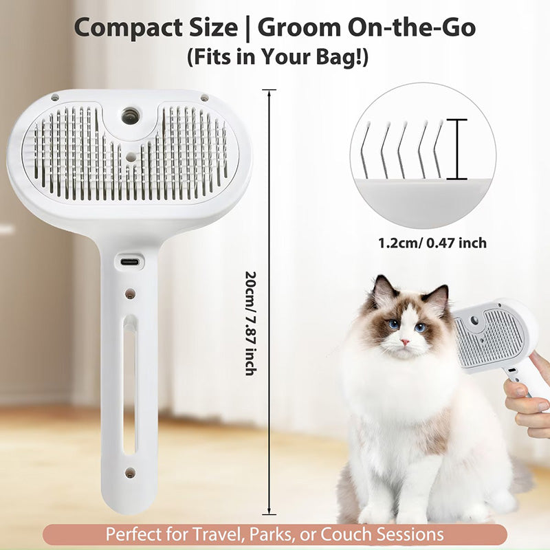 Pet supplies: steam brush for dogs and cats, a key grooming tool for pet care