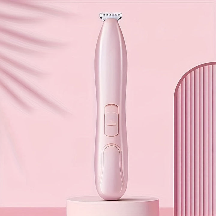 Portable pet grooming kit: electric trimmer for paw pads and eye areas, essential for home grooming.