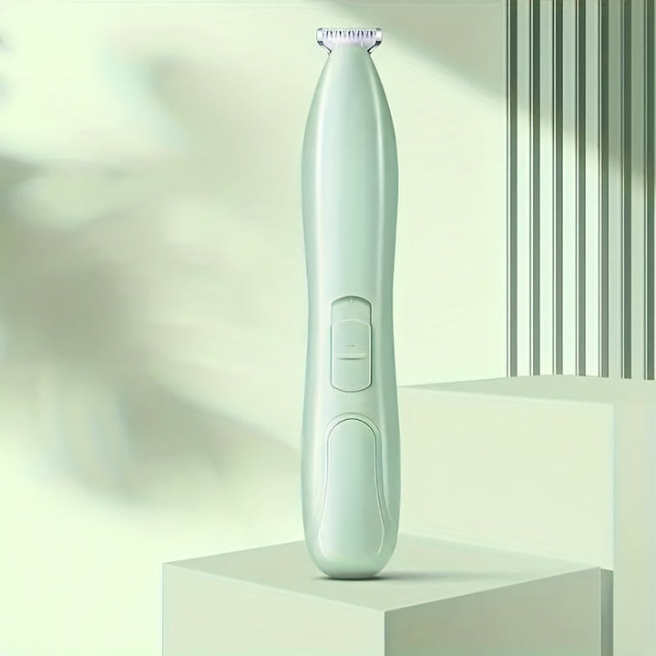 Rechargeable pet grooming tool, ergonomic design for easy handling, suitable for all types of pet fur.