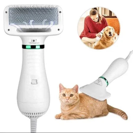 Ergonomic pet hair dryer comb for comfortable dog and cat grooming sessions