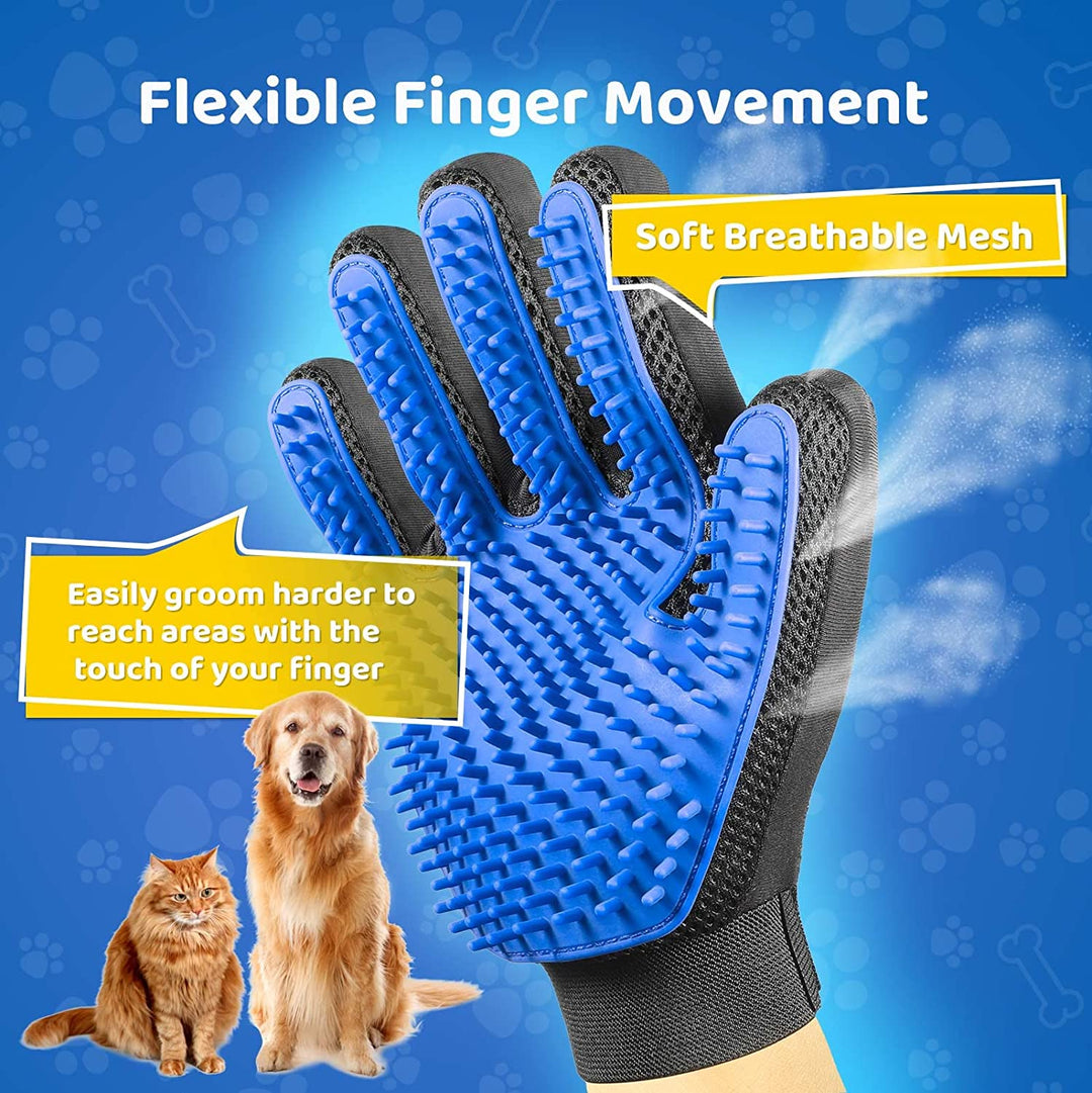 Ultimate shedding glove for pets. Effectively removes loose fur from cats & dogs for a tidy home.