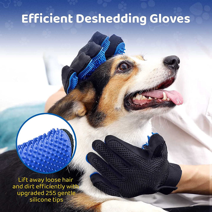 Close-up of the textured Pet Hair Removal Glove, ideal for gentle grooming of cats & dogs.