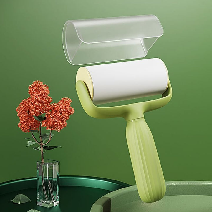 Lint roller designed for pet hair removal on clothing, furniture, and car interiors