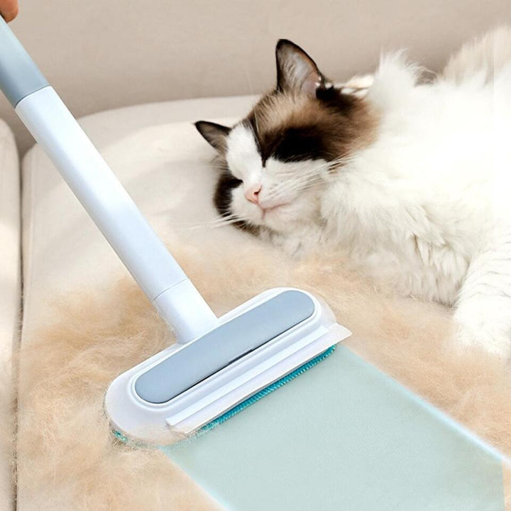 Pet hair remover tool, double-sided lint brush for effective fur removal from furniture & car interiors