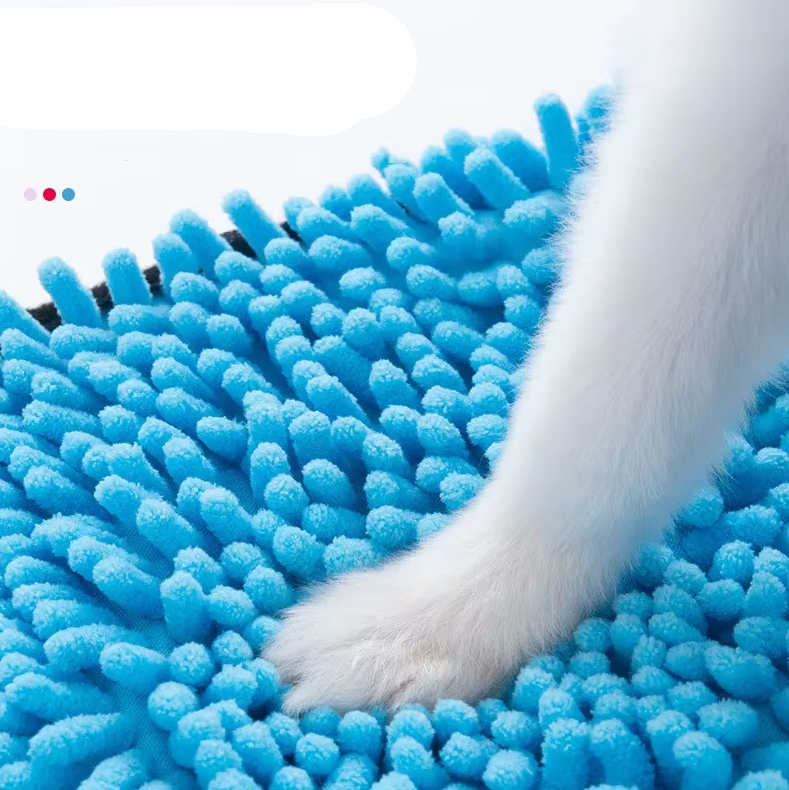 Practical pet accessory: a super absorbent microfiber drying towel and glove for efficient grooming