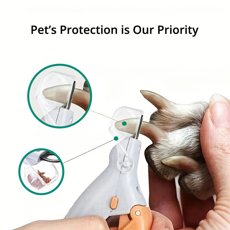 Safe Pet Nail Clippers with LED light for precise dog & cat nail grooming at home.