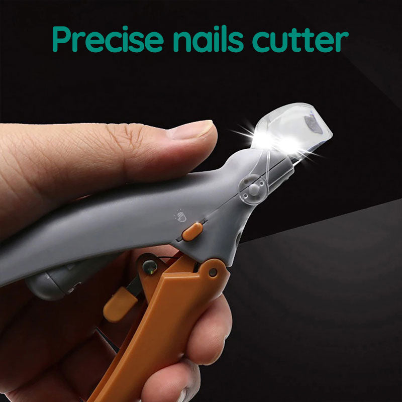 Easy-to-use pet nail clippers with LED light for stress-free home dog & cat nail grooming.