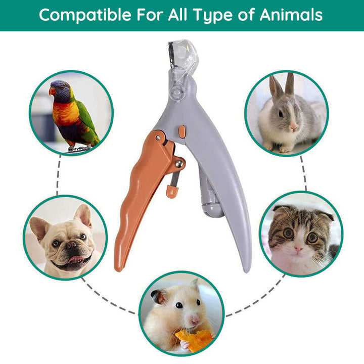 Essential pet grooming tool: LED nail clippers for effective dog & cat nail care and safe trimming.