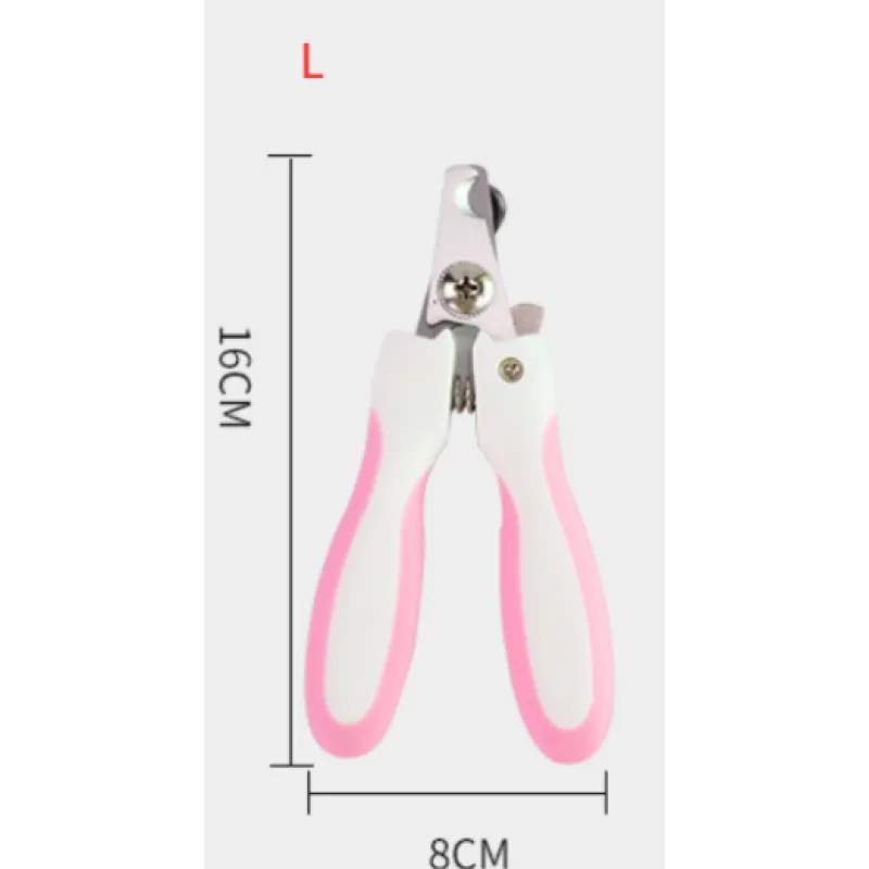 Pet nail clippers in use, demonstrating safe and effective dog nail trimming.