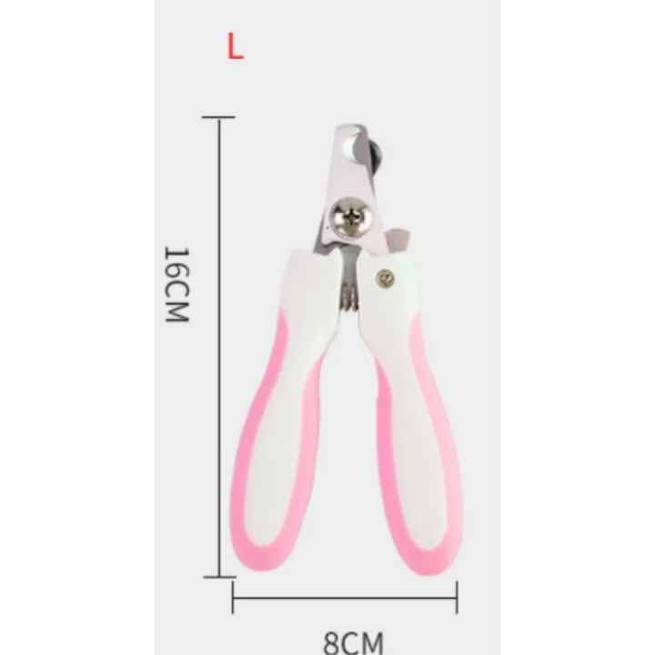 Pet nail clippers in use, demonstrating safe and effective dog nail trimming.