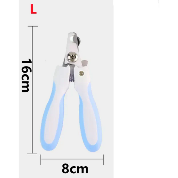 New pet nail clippers for cats and dogs, featuring a durable spring action and safety lock.