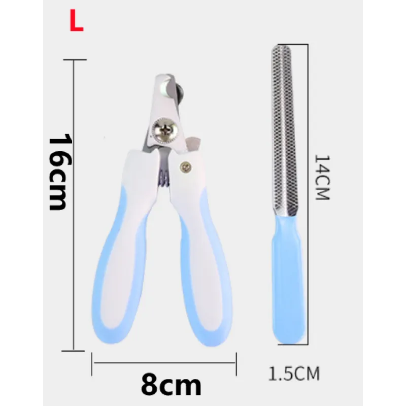Compact pet nail clippers with safety lock, perfect for travel and regular pet paw maintenance.
