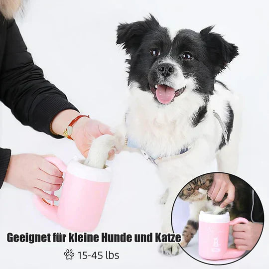 Pet Self-Cleaning Paw Washer Cup for dogs & cats, blue silicone brush for mud removal and home hygiene