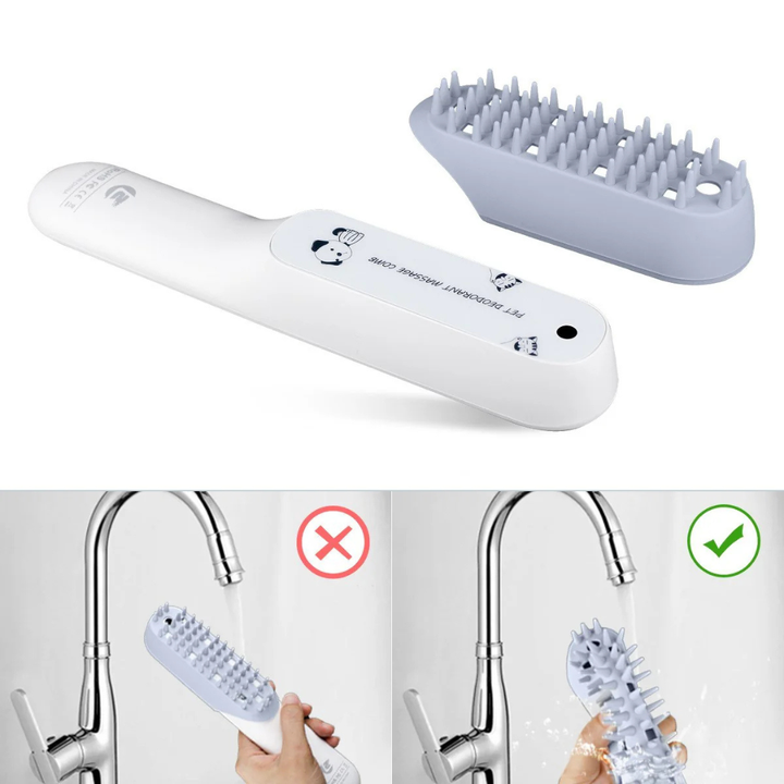 New pet grooming silicone brush, ideal for detangling and gentle animal massage