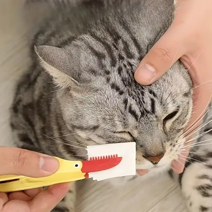 Veterinarian demonstrating use of pet tick removal tweezers on a dog for safe parasite extraction
