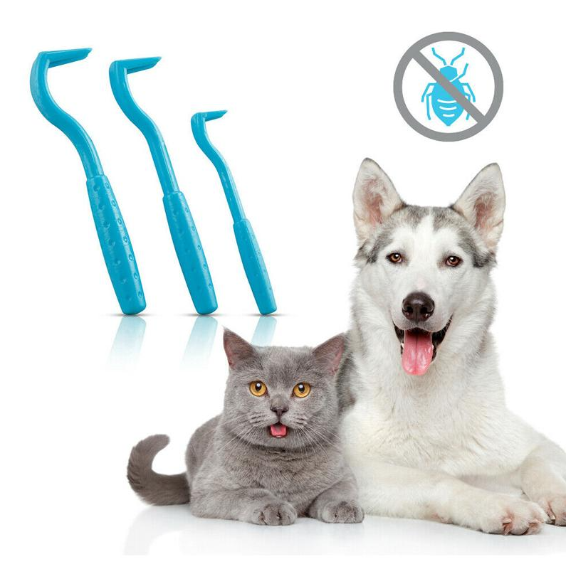 Pet Tick Remover Hook Set, 3 tools for safe dog & cat tick removal, animal welfare