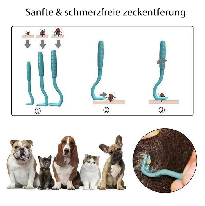 Pet supplies: Complete 3-piece tick remover kit, crucial for dog & cat outdoor pet gear