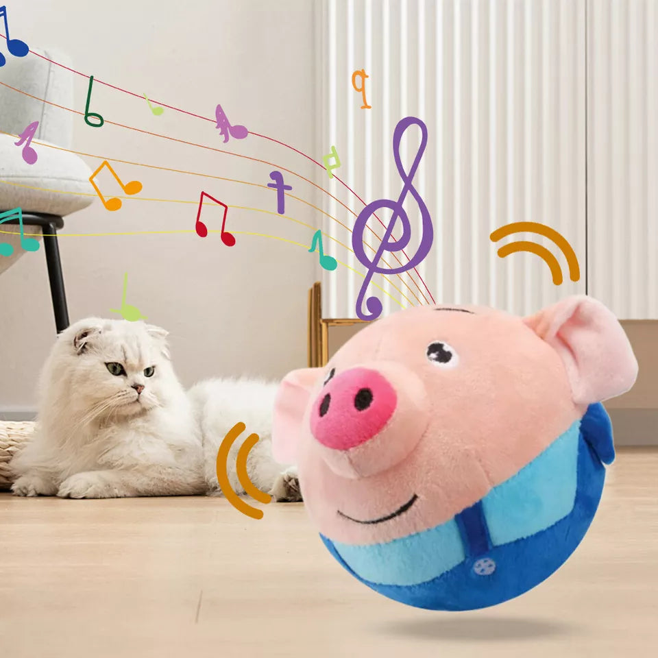 Dog toy pig, multi-functional interactive and squeaky, fostering active pets.
