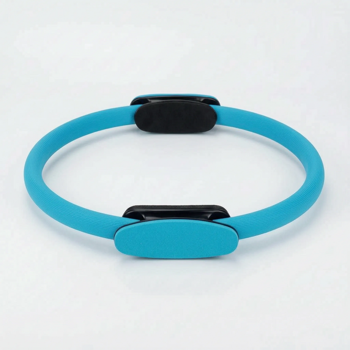 Versatile Pilates resistance ring for improving strength, flexibility & balance in home gym or yoga workouts.