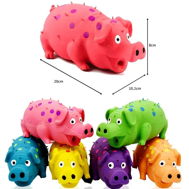 Unisex squeaky pig dog toy, interactive pet supply for chewing and play