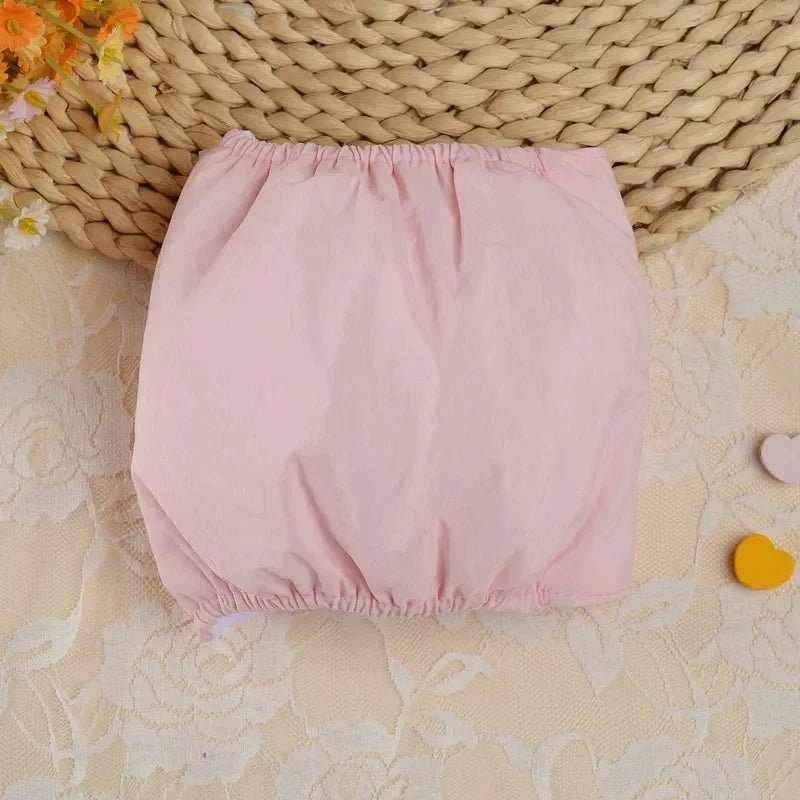 Pink washable cotton blend dog diaper for female dogs, reusable incontinence solution
