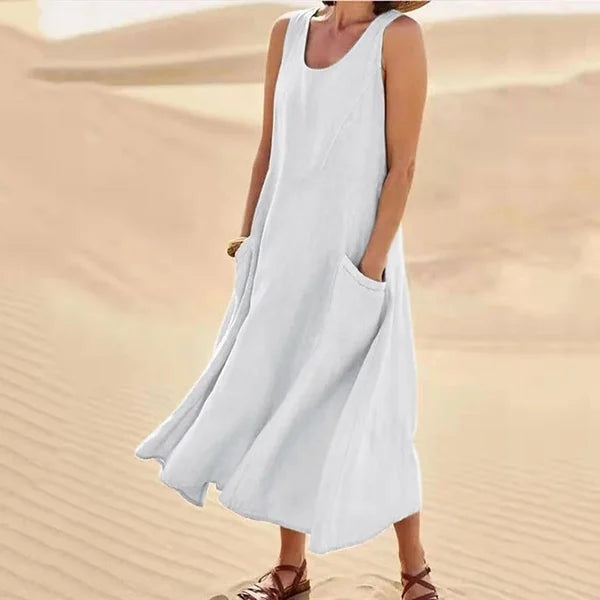 Black women's casual dress, comfortable day wear with a timeless design.