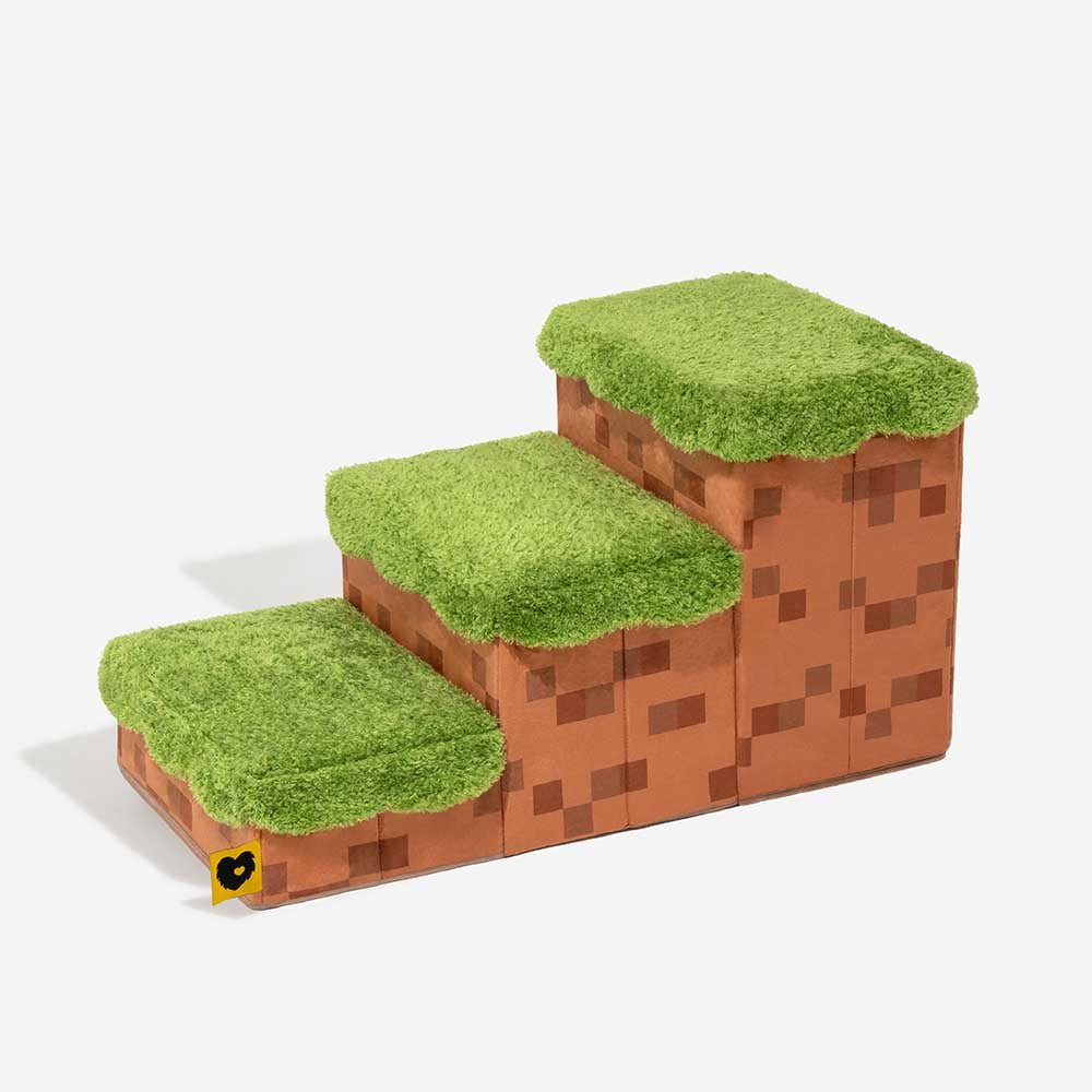 Contemporary Pixel Dog Steps for small pets, featuring a condo and ample storage space