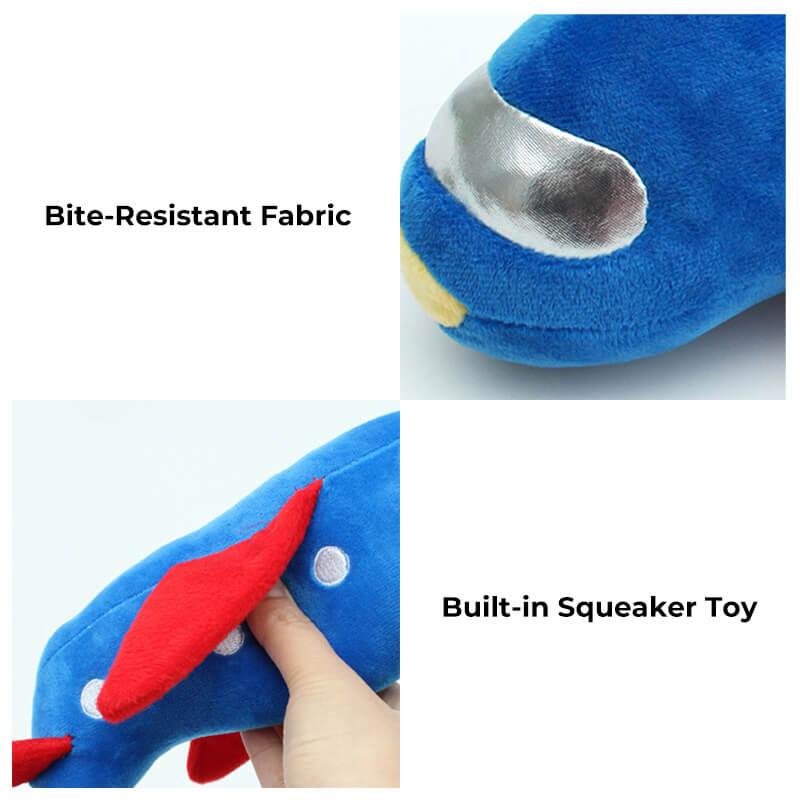 Pet accessory: Squeaky flannel chew toy for dogs, ideal for stimulating interactive play