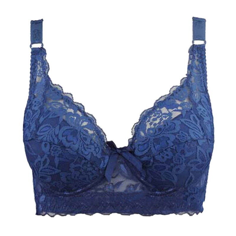 Plus-size wire-free lace bra for women, ultimate comfort & support, everyday wear.