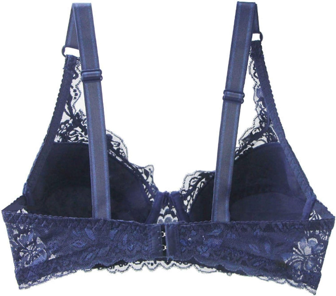 Comfortable & sexy plus size lace push-up bra for women, ideal everyday lingerie with great support.