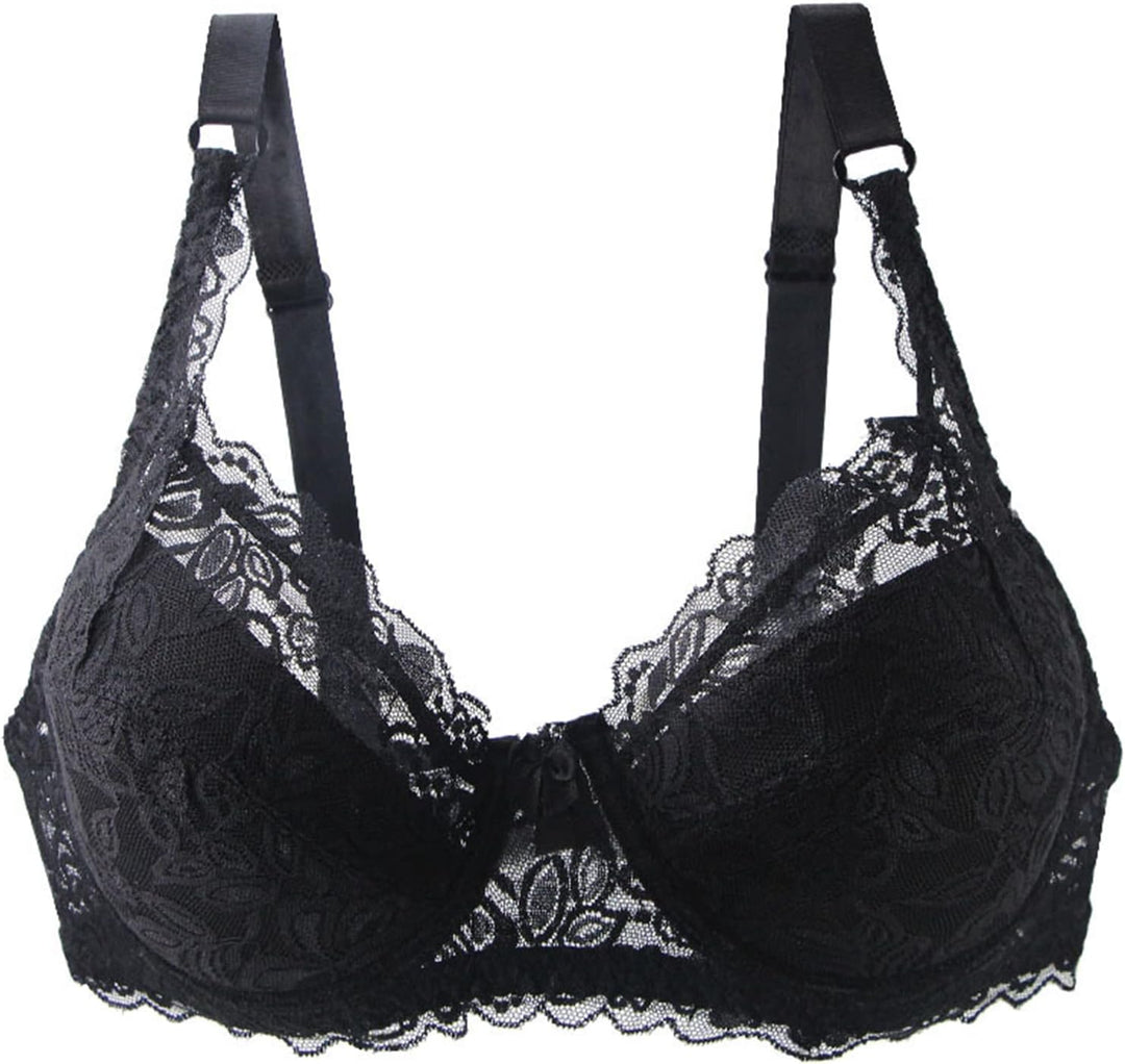 Everyday women's plus size lace push-up bra with adjustable straps for ultimate comfort & fit.