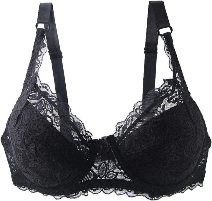 Everyday women's plus size lace push-up bra with adjustable straps for ultimate comfort & fit.